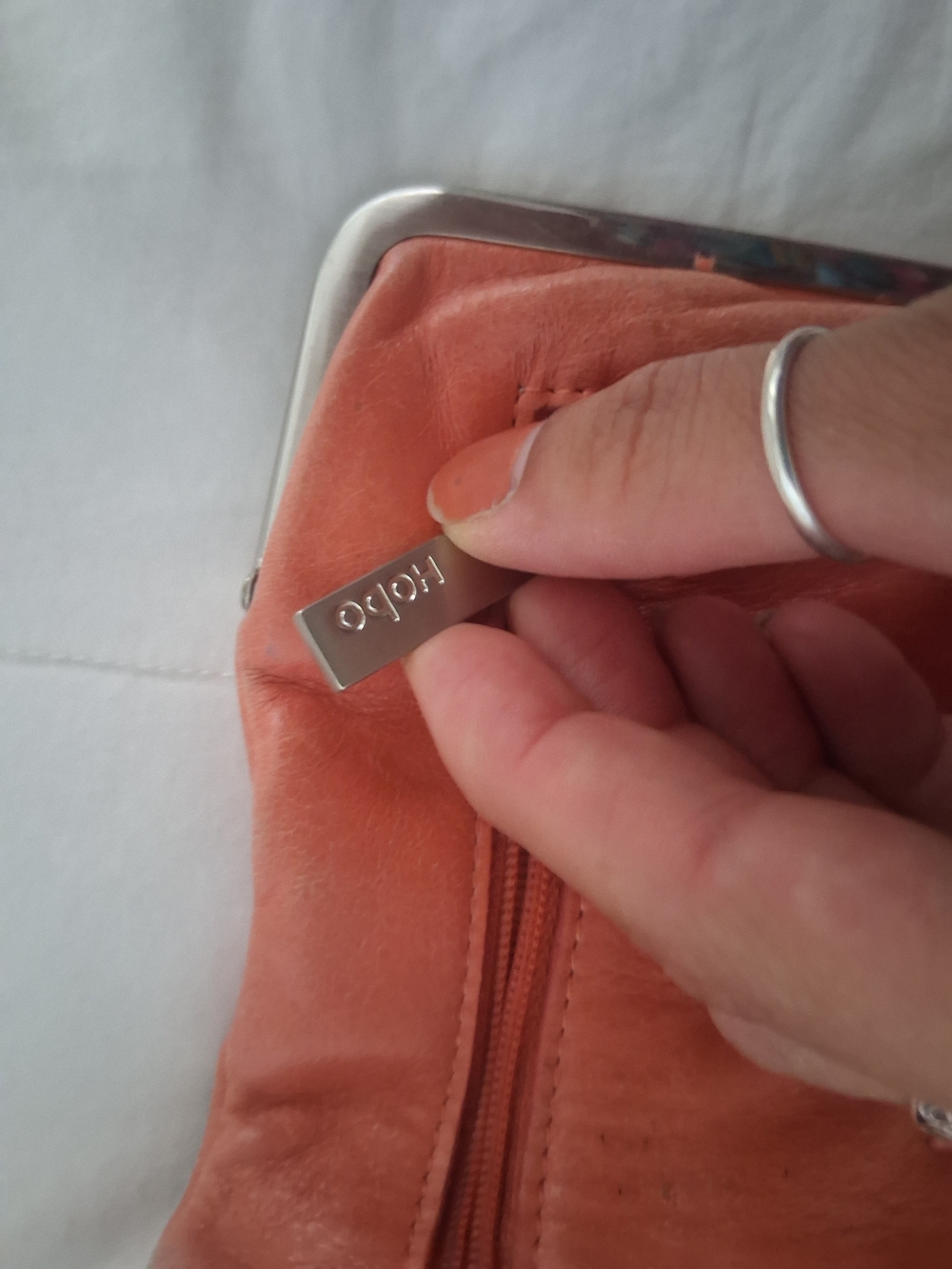 HOBO Coral Leather Frame Clutch - Picture 3 of 7